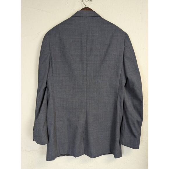 Vtg Brooks Brothers 346 Suit Navy Blue Glen Plaid Wool Business Mens Size 40R - Picture 8 of 16